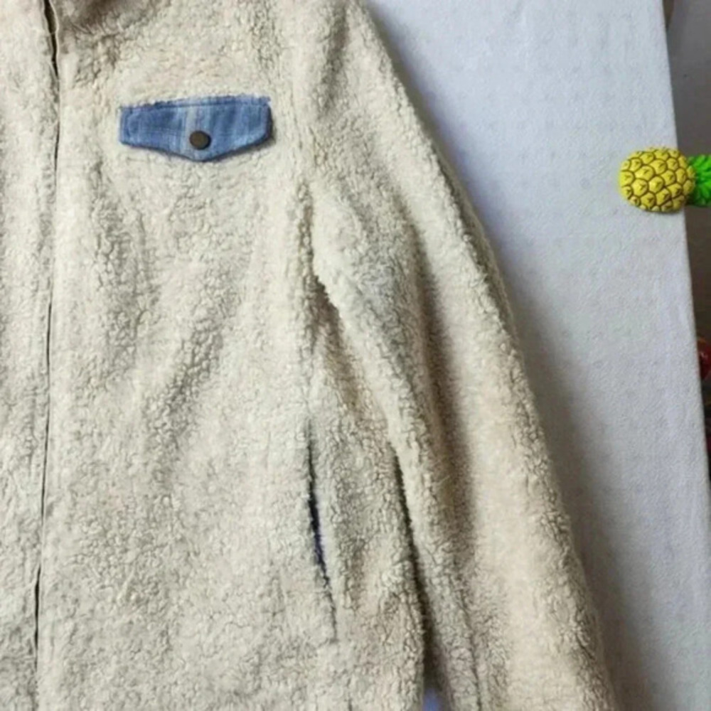 Pendleton Sherpa Fleece Jacket Cream Cozy Zip S/ M - Picture 8 of 14